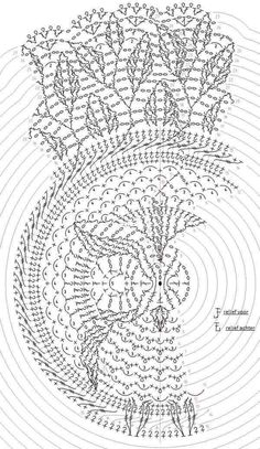 a drawing of a tree with lots of leaves and branches on it's sides