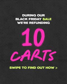 a black friday sale with pink lettering on it and the words 10 cars to find out how