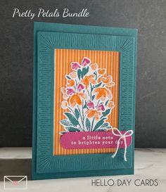 a card that has flowers on it