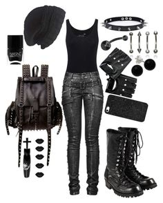 "1000 Hp" by silvercookies ❤ liked on Polyvore featuring Juvia, Comme des GarÃ§ons, Trend Cool, Manic Panic, Laundromat, BaubleBar, Nails Inc. and Bridge Jewelry Steampunk Heart, Nails Inc, Catsuit, Punk Rock, Streetwear Brands, Independent Design, Luxury Fashion, My Style, Clothes