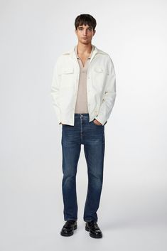 White Washed Straight Leg Jeans, White Washed Denim Jeans, Selvedge Jeans For Everyday Spring Wear, Spring Selvedge Rigid Denim Jeans, Light Wash Straight Hem Rigid Denim Jeans, Light Wash Rigid Denim Jeans With Straight Hem, Light Wash Straight Hem Jeans In Rigid Denim, Straight Hem Washed Denim Jeans, Spring Selvedge Straight Leg Jeans