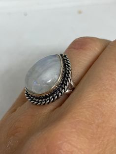 Large Vintage ring set with huge genuine Rainbow Moonstone. Low content silver not sterling. Size 9 I can re size it for a jeweler's fee of $20 All rings are shipped in a nice gift box. Check out our over a THOUSAND great reviews Engraving is $4 per letter and is not always perfect depending on the piece. It can take a few days if the jeweler is busy. This is payable to Paypal Judithsltd@gmail.com Silver Moon-shaped Moonstone Ring Gift, Silver Adjustable Moonstone Ring With Large Stone, Adjustable Silver Moonstone Ring With Large Stone, Spiritual Moonstone Ring With Large Stone In Sterling Silver, Spiritual Sterling Silver Moonstone Ring With Large Stone, Spiritual Large Stone Moonstone Ring In Sterling Silver, Spiritual Large Stone Sterling Silver Moonstone Ring, Silver Teardrop Cabochon Rings, Adjustable Large Stone Moonstone Ring In Sterling Silver