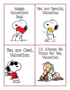 snoop and charlie valentine cards with the words happy valentine's day