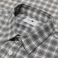 No Nationality Black L Classic Black Flannel Shirt With Buttons, Classic Black Flannel Shirt, White Cotton Flannel Shirt With Button Closure, White Cotton Button-up Flannel Shirt, White Relaxed Fit Cotton Flannel Shirt, Classic White Button-up Flannel Shirt, Classic Plaid Shirt For Everyday, White Button-up Flannel Shirt, Valentino Shirt