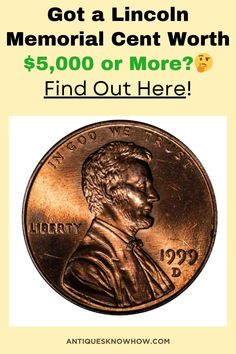 Learn how to identify the valuable 1999 Lincoln Memorial cent worth $5,000 or more! Key features include the rare Close AM and Wide AM variety, where the letters "A" and "M" in “AMERICA” touch. Discover tips for spotting this sought-after 1999 coin and check your collection for potential treasures! #LincolnPenny #RareCoins #CoinCollecting #ValuablePennies A And M, Spot It, Lincoln Memorial