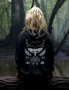 "If your size is not available, click this in the dropdown and select \"Let me know when it's back\" to get on the waitlist! Thank you for your patience and understanding! Get 10% off your first order: join.lucidamystica.com Immerse yourself in the cozy warmth of the Forest Witch zip-up hoodie. Designed to embrace the colder months, these hoodies are the perfect outer layer for modern mystics seeking both comfort and style. Crafted from cotton/polyester blend, they provide a soft and warm embrac Green Witch Aesthetic, Mushrooms Forest, Nature Magic, Forest Witch, Mushroom Forest, Natural Magic, Hoodie Size Chart, Witch Aesthetic, Green Witch