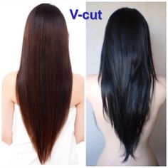 The V cut hairstyle ❤️ V Cut Haircut, Wedding Blonde, Long Balayage, Grunge Hairstyles, V Cut Hair, Pretty Poison, Wedding Hair Brunette, Brunette Hairstyles, V Hair