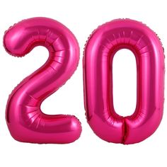 PRICES MAY VARY. Package Included:40 inch Hot Pink numbers 0 and 2 (uninflated) + 1 Straw,Hot Pink 20 number foil digital balloons are the best for 20th birthday party, 20th wedding celebration, anniversary, ceremories celebration, business or big events party. Material: Number Balloons made with high quality aluminum foil., not easy to explode and leak, bright colors, full of numbers. How To Use:Infalted with helium or air with pumb or straw slowy to 90% enough,you can stick number balloons on Dirty 30 Birthday Party, Helium Number Balloons, Hot Pink Birthday, Celebration Decorations, 30 Balloons, 50 Balloons, 50th Birthday Party Decorations, 20th Birthday Party, Foil Number Balloons