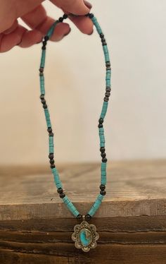 I am pretty sure this vintage necklace is Native American. It is beautiful and the large turqouise stone is beautiful. The necklace is a little over 8 inches long. It is very pretty!! Costume Jewelry Turquoise Beaded Necklace, Turquoise Beaded Costume Jewelry Necklace, Vintage Beaded Turquoise Necklace As Gift, Vintage Beaded Turquoise Necklace For Gift, Turquoise Long Necklace For Jewelry Making, Long Turquoise Necklace For Jewelry Making, Vintage Turquoise Long Necklace, Vintage Blue Beaded Turquoise Necklace, Vintage Blue Turquoise Necklace With Natural Stones