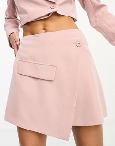 Skirt by ASOS DESIGN Lower-half looks High rise Wrap-style front Button closure Pocket detail Regular fit Co Ord Skirt, Utility Skirt, Co Ord, Pocket Detail, Skirt Leather, Pink Color, Casual Skirts, Blouse And Skirt, Dress With Sneakers