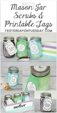 mason jar labels and printable tags for mason jars with text overlay that reads mason jar labels and printable tags