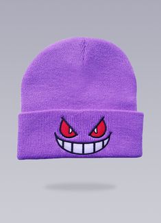 Haunt the streets in style with our powerful Gengar Pokemon beanie! This Gengar beanie is a beacon of sophisticated style, emanating warmth in the depths of winter and the captivating charm of the mysterious Pokémon universe. This is more than just a hat - it's a bridge, intertwining the love for Japanese culture with the high-stakes world of urban fashion. Manifested from the stylish crossroads of techwear and Poké-wear, this Gengar Beanie Hat stands as a unique blend of comfort and cultural ex Gengar Beanie, Pokemon Beanie, Apocalyptic Clothing, Gengar Pokemon, Techwear Pants, Chest Rig, Hat Stands, High Stakes, A Bridge