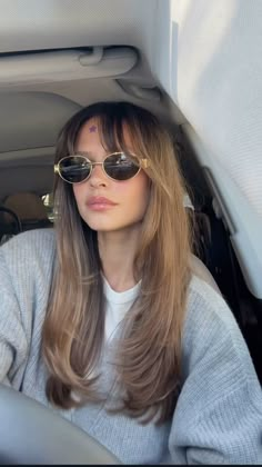 Brown Balayage With Curtain Bangs, Dokata Johnson Hair, Curtain Bangs No Layers Long Hair, Extra Long Hair With Curtain Bangs, Trendy Hair Styles 2024, Subtle Curtain Bangs Long Hair, Kaskade Haircut, Haircut Trends 2024 Women, Long Hair 2024