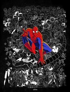 the amazing spider - man is depicted in this poster