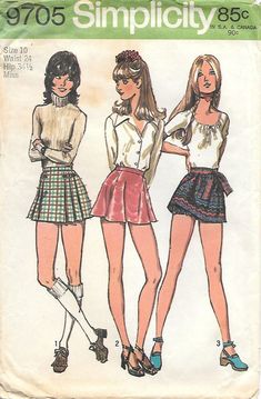 Mini Skirt Pattern, 70s Sewing Patterns, Micro Miniskirt, 60s 70s Fashion, 60s And 70s Fashion, 70s Inspired Fashion, Skirt Patterns Sewing