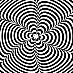 an abstract black and white background with swirls in the center, which are distorted to make