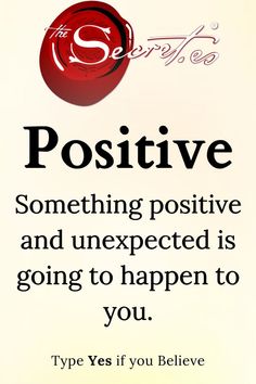 a poster with the words positive on it