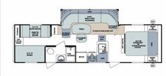 the floor plan for a travel trailer