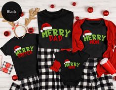 Celebrate the holiday season in style with our Merry Christmas Family Shirt! Perfect for matching family PJs or a cozy Christmas sweater, this festive tee is ideal for holiday photos and gatherings. Whether you're lounging at home or out celebrating, this Christmas Matching Shirt is a must-have for creating lasting memories. Makes a wonderful holiday gift for the whole family! NOTE: Pajama pants not included, only sell Shirt/Sweatshirt/Bodysuit in this listing *Each item needs to be added to the Matching Christmas Cotton Tops, Matching Cotton Christmas Tops, Matching Cotton Tops For Christmas, Matching Family Pjs, Merry Christmas Family, Christmas Family Shirt, Family Pjs, Christmas Matching, Matching Sweaters