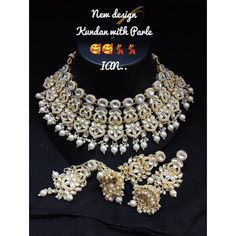 Description: Enhance your elegance with this stunning Traditional Indian Kundan Necklace Set featuring matching earrings, meticulously crafted to perfection. This exquisite jewelry set is the epitome of luxury, blending traditional design with contemporary flair, making it a must-have for every jewelry collection. Product Features: Material: High-quality Kundan stones, gold-plated alloy, and pearl detailing. Design: Intricately designed with a beautiful combination of beads that add a pop of col Bridal Pearl Jewelry, Kundan Choker Necklace, Pearl Jewelry Set, Kundan Necklace Set, Kundan Choker, Pearl Bridal Jewelry, Kundan Necklace, Pearl Jewelry Sets, Bollywood Jewelry