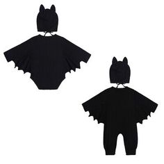 ad eBay - Halloween Romper with Matching Hat Fashionable Bat Long Sleeved Jumpsuit Solid - Buy Now, click the link (eBay) Long Sleeved Jumpsuit, Baby Standing, Halloween Romper, Pattern Sleeve, Toddler Jumpsuit, Baby Bats, Toddler Photos, Baby Ready, Ready For Halloween