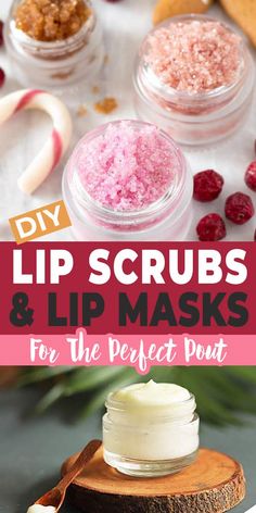 DIY Lip Scrubs & Lip Masks (For the Perfect Pout!) • OhMeOhMy Blog #HomeRemediesForHairLossInFemales Homemade Lip Mask, Lip Butter Recipe, Diy Lip Scrubs, Diy Lip Mask, Diy Lip Scrub, Lip Masks, Lip Scrub Recipe