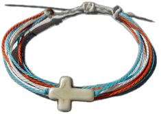 Adjustable Cross Friendship Bracelets As Gifts, Adjustable Cross-shaped Friendship Bracelets As Gifts, Casual White Jewelry With Nylon Cord, Adjustable White Friendship Bracelets, White Friendship Bracelet With Sliding Knot And Waxed Cord, White Friendship Bracelets With Sliding Knot In Waxed Cord, Adjustable White Nylon Cord Friendship Bracelets, White Waxed Cord Friendship Jewelry, White Friendship Bracelets With Waxed Cord