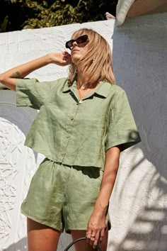 Easy Style, Mode Inspiration, Linen Clothes, Inspired Outfits, Looks Vintage, Outfit Casual