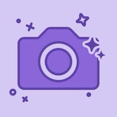 App Icon Design Purple Aesthetic, Purple App Icon Camera, Camera Aesthetic Logo, All Apps Icon Purple, Purple App Icon Theme, Cute App Icons Purple, Purple Camera Aesthetic, Cute Icons For Apps Purple, Purple App Icon Photos