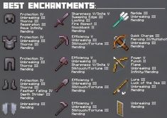 the best enchantments in minecraft, with different types and sizes to choose from