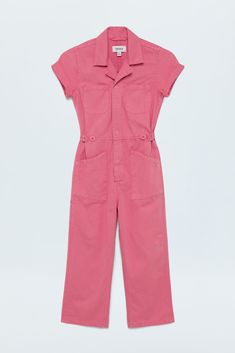 Playground proportions. Our best selling jumpsuit silhouette, reimagined for Little Grovers. Designed for a unisex relaxed fit, with button up front closure and an adjustable button waist flap. Flamingo is our signature pink that's quickly become a cult classic color. Retro Jumpsuits And Rompers With Pockets, Spring Relaxed Fit Jumpsuits And Rompers With Slip Pockets, Spring Relaxed Fit Jumpsuit With Slip Pockets, Retro Short Sleeve Jumpsuits And Rompers With Pockets, Retro Jumpsuits And Rompers With Pockets And Relaxed Fit, Retro Relaxed Fit Jumpsuits And Rompers With Pockets, Relaxed Fit Jumpsuits And Rompers With Patch Pockets, Retro Summer Jumpsuits And Rompers For Work, Retro Summer Workwear Jumpsuits And Rompers