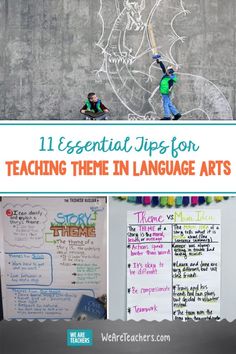 an image of some writing on a wall with the words 11 essential tips for teaching them in language arts