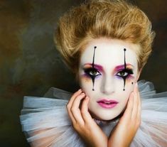 Harlequin Makeup, Extreme Make-up, Carnaval Make-up, Fete Emo, Make Carnaval, Dark Circus, Halloween Makeup Inspiration