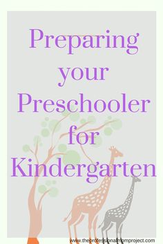 a poster with the words preparing your preschooler for kindergarten on it