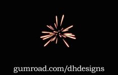 fireworks are lit up in the dark sky with words that read gumroad com / inddesigns