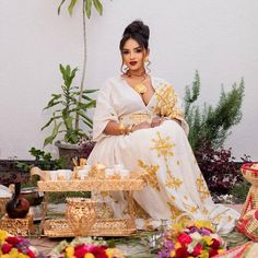 Exquisite Habesha Kemis Ethiopian Wedding Habesha Dress For Any Occasion Zuria Modern Traditional Ethiopian Dress ሀበሻ ቀሚስ ሀበሻ ልብስ Saree Gown For Traditional Ceremonies And Festivals, Saree Gown For Diwali And Traditional Ceremonies, Navratri Pallu Kaftan For Traditional Ceremonies, Floor-length Pallu Kaftan For Traditional Ceremonies, Saree Dress For Traditional Ceremonies With Tilla Detail, Floor-length Kaftan With Pallu For Traditional Ceremonies, Wedding Kaftan With Dabka For Navratri, Bollywood Style Wedding Kaftan For Diwali, Wedding Kaftan With Pallu For Navratri