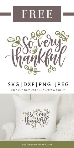 a pillow with the words svg dxf files for silhouettes and cricut