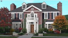 this is an artist's rendering of a large house