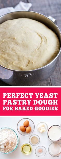 the perfect yeast pastry dough is ready to be made into breads and muffins