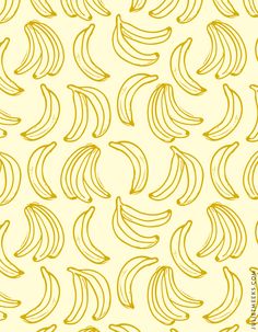 a bunch of bananas on a yellow background