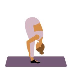 a person doing a yoga pose on a mat