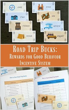 road trip bucks reward for good behavior in an incentive system with pictures and instructions