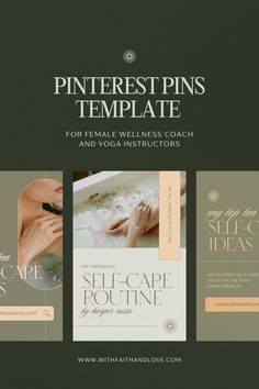 Canva Pinterest Pin Template For Female Wellness Coach and Yoga Instructors |  With Faith and Love Testimonial Graphic, Female Wellness, App Design Layout, Pin Template, Instagram Theme Feed, Instagram Template Design, Yoga Design, Faith Love, Pinterest Templates