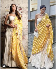 Designer Ghagra Choli Outfit, Yellow Lehenga For Haldi Bride, Haldi Outfit Ideas Bridesmaid, Haldi Ceremony Outfit Saree, Haldi Sari, Lengha Outfits, Haldi Clothes, Modern Lehenga Designs Style