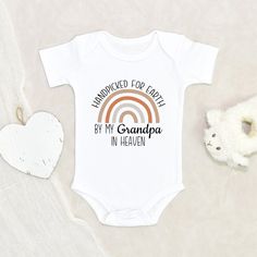 a baby bodysuit that says, i am married for daddy by my grandpa in heaven