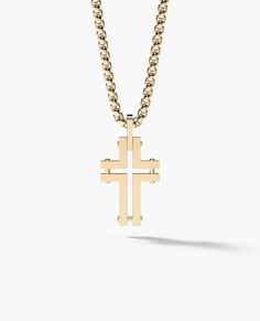 Rockford’s minimalist geometric cross pendant is instantly recognizable by its impeccable art-deco inspired symmetry, featuring sleek lines and geometric angles. Solid gold, hand polished pieces are fastened in place by Rockford Collection’s signature screws. Simple yet intricate, this minimalist cross pendant is ideal for those who understand that less truly is more. Monthly Payments, Big Diamond, Gold Hand, Custom Initials, Yellow Gold Chain, Art Deco Inspired, Leather Pouch, Gold Platinum, Blue Diamond