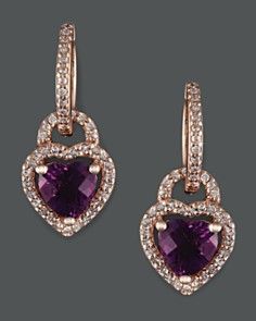 Purple Jewelry, Gold Jewelry Earrings, Amethyst Jewelry, Purple Stones, Rose Gold Jewelry, Amethyst Earrings, Gorgeous Jewelry, Stunning Jewellery, Exquisite Jewelry