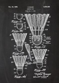 an old blackboard drawing with three different types of baskets and spoons on it