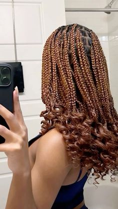 ginger box braids, curly box braids Women's Undercut, Cute Box Braids Hairstyles, Quick Braided Hairstyles, Protective Hairstyles Braids