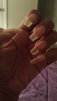 Natrual Nails, Long Nail Beds, Natural Nails Manicure, Diy Beauty Treatments, Almond Acrylic Nails